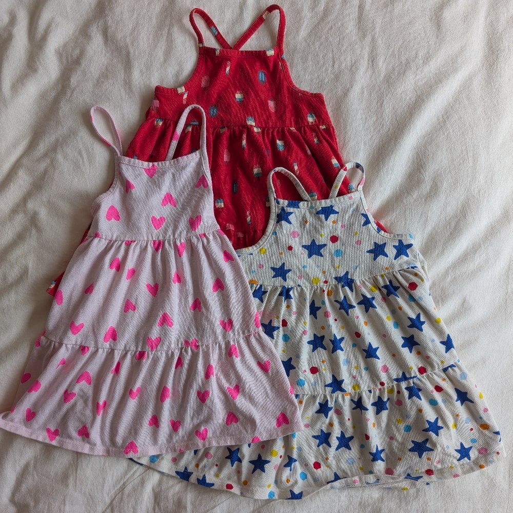 Bundle Of Colorful Kids' Tank Dresses
